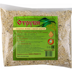 Отруби очищ.овсяные"С МОР.КАПУСТОЙ"200г