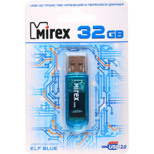 USB флеш"MIREX"(ELF BLUE 32GB ecopack)