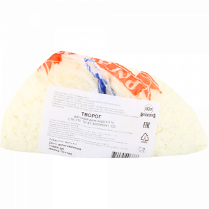Творог 4% (п/эт пак) 500 г