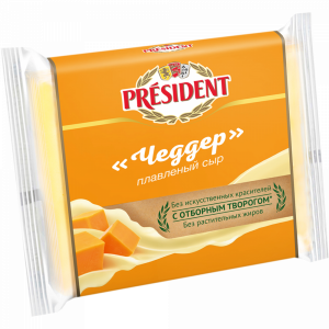 Сыр(пл.ломтевой Чеддер Президент40%)150г