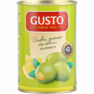 Оливки зелен."GUSTO" (лимон) 280г