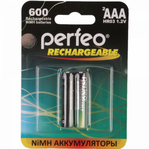 Аккумулятор "PERFEO" (АAA600mAh/2BL /60)