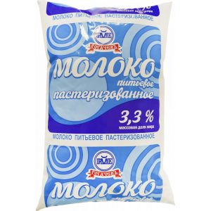 Молоко паст. 3.3% (п/пл) Рогачев 0.9л