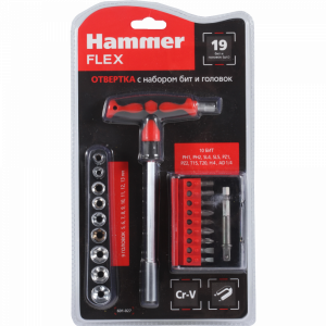 Отвертка "HAMMER"Flex(601-027/с наб.бит)