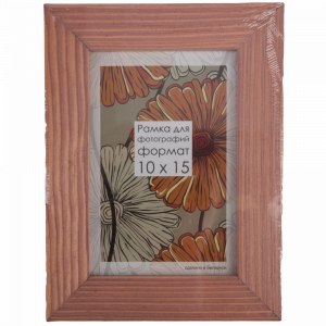 Рамка дер.со стекл.10х15 Д30БКЛ блед-роз