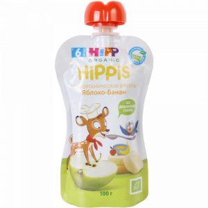 Пюре "HIPPIS" (яблоко/банан) 100г