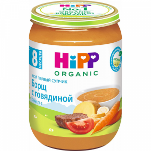 Овощной суп "HIPP"(борщ с говядиной)220г