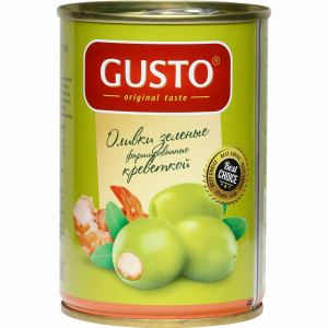 Оливки зеленые "GUSTO"(креветка) 280г