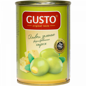 Оливки зеленые "GUSTO"(сыр) 280г
