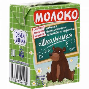 Молоко "ШКОЛЬНИК" (стер