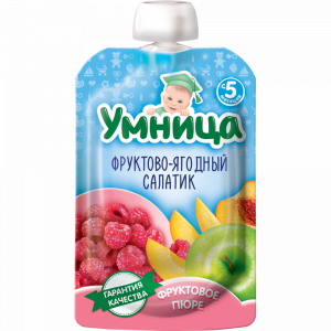 Пюре  "УМНИЦА"(фрукт-ягодн.салатик) 100г