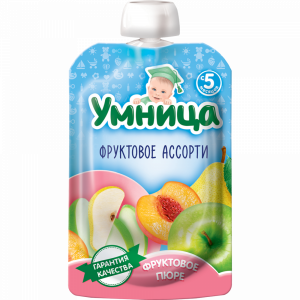 Пюре  "УМНИЦА" (фруктовое ассорти) 100г