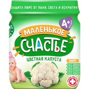 Пюре "МАЛЕНЬКОЕ СЧАСТЬЕ" (цв. кап) 80гр.