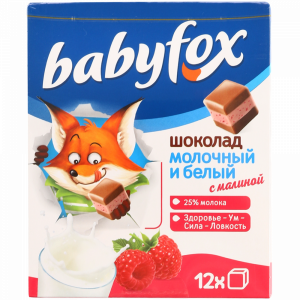 Шоколад "BABYFOX" (с малиной) 90г