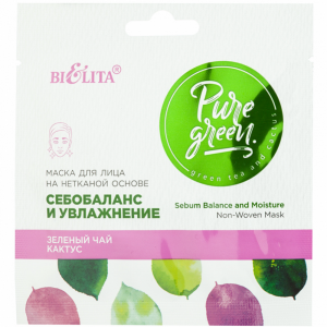 Маска "PURE GREEN"(д/л нетк.основ.) 1шт