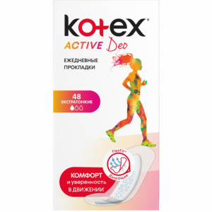 Прокладки  ежед."KOTEX ACTIVE DEO" 48шт