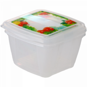 Комплект контейнеров с декором (2 шт) 1л