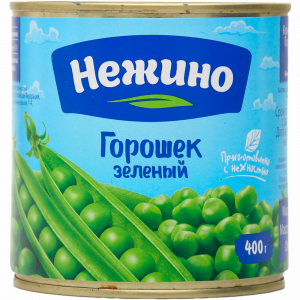 Горошек зеленый консерв"НЕЖИНО"(ж/б)400г