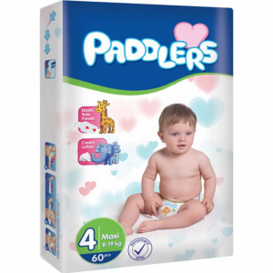 Детские подгузники"PADDLERS"(Maxi)60 шт