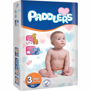 Детские подгузники"PADDLERS"(Midi) 70шт