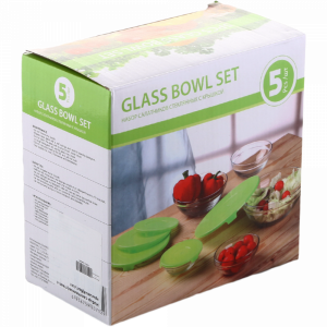 Набор салатников(стекл.с крышкой)5шт