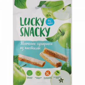 Яблочные сухарики"LUCKYSNACKY"25г