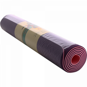 Коврик для йоги (TPE-8008)фиол/розовый