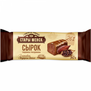 Сырок тв.глаз"СТАРЫ МЕНСК"(какао26%)50г