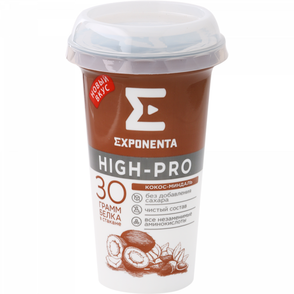 Exponenta high pro отзывы. Exponenta High-Pro Кокос-миндаль, 250г. Напиток кисломолочный Exponenta High-Pro. Напиток Exponenta High-Pro кисломолочный Кокос-миндаль. Exponenta High-Pro , 250 г.