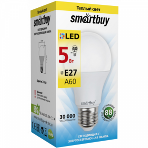 Лампа "SMARTBUY" (A60-5W/3000/E27)