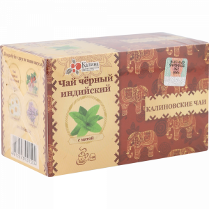 Чай "КАЛИНОВСКИЕ ЧАИ" (индийск/мята) 36г