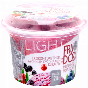 Мороженое"FRUDOZA LIGHT"(гол/клюк)120г