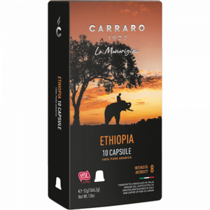 Кофе молотый"CARRARO ETHIOPIA"10х5.2г