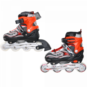 Коньки роликовые(116-S)КНР(черн-красный)