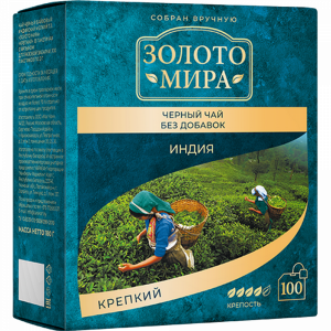 Чай черный"ЗОЛОТО МИРА"(крепкий)100пак