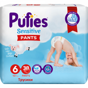 Подгузники"PUFIES"Extra Large 38(15+ кг)