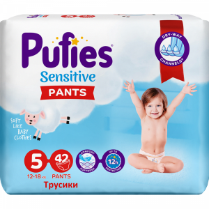 Подгузники"PUFIES"Junior 42 (12-18 кг)