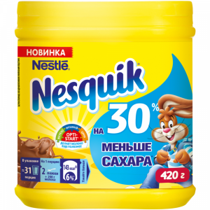 Какао-напиток"NESQUIK"(-30% сахара)420г