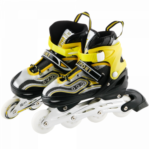 Коньки роликовые(116-L)КНР(черно-желтый)