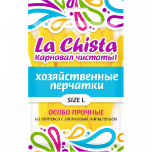 Перчатки"LA CHISTA"(проч.рез.с напыл.L)