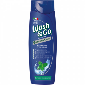 Шампунь"WASH&GO"(с ментолом) 400мл