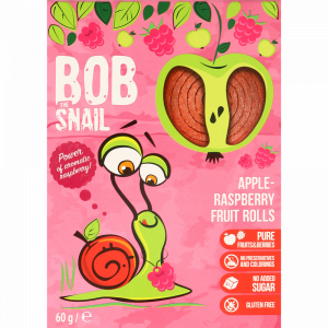 Фрукт.ролл"BOB SNAIL"(яблоко-малина)60г