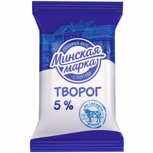 Творог традиц 5%"МИНСКАЯ МАРКА"пл. 180г