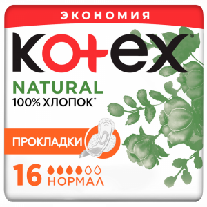 Прокл.жен.гиг"KOTEX NATURAL"(normal)16шт