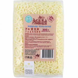Макароны безбел "ЧУДЕСНИЦА" рожки 300г