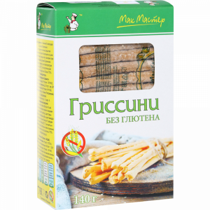 Палочки хлебные "ГРИССИНИ"(темные) 140г