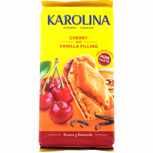 Печенье "KAROLINA" (вишня/ваниль)168г