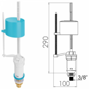 Поплавочный клапан "NOVA" (3/8-1/2)