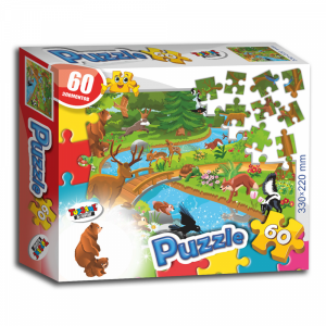 Пазл "ЛЕСНЫЕ БУДНИ" 60 элементов.