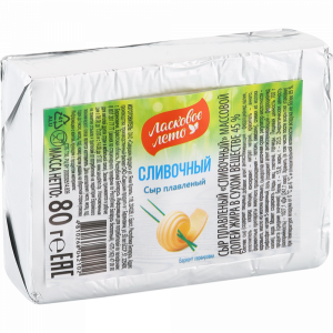 Сыр плавл."СЛИВОЧНЫЙ"(45%)Сав.прод.80г